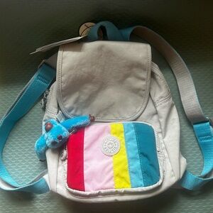 NWT Kipling marigold small rainbow backpack